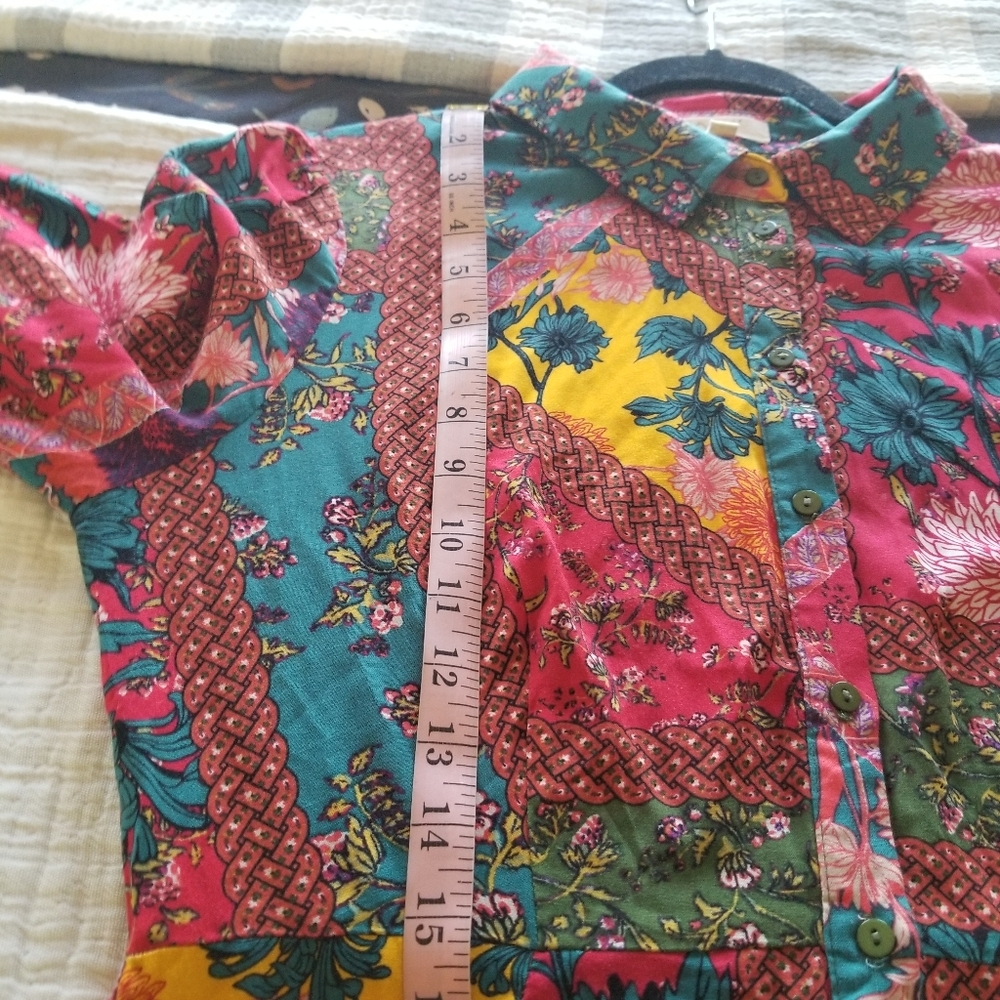 Oddy | Floral Patchwork Button Front Maxi Dress - Picture 8 of 10